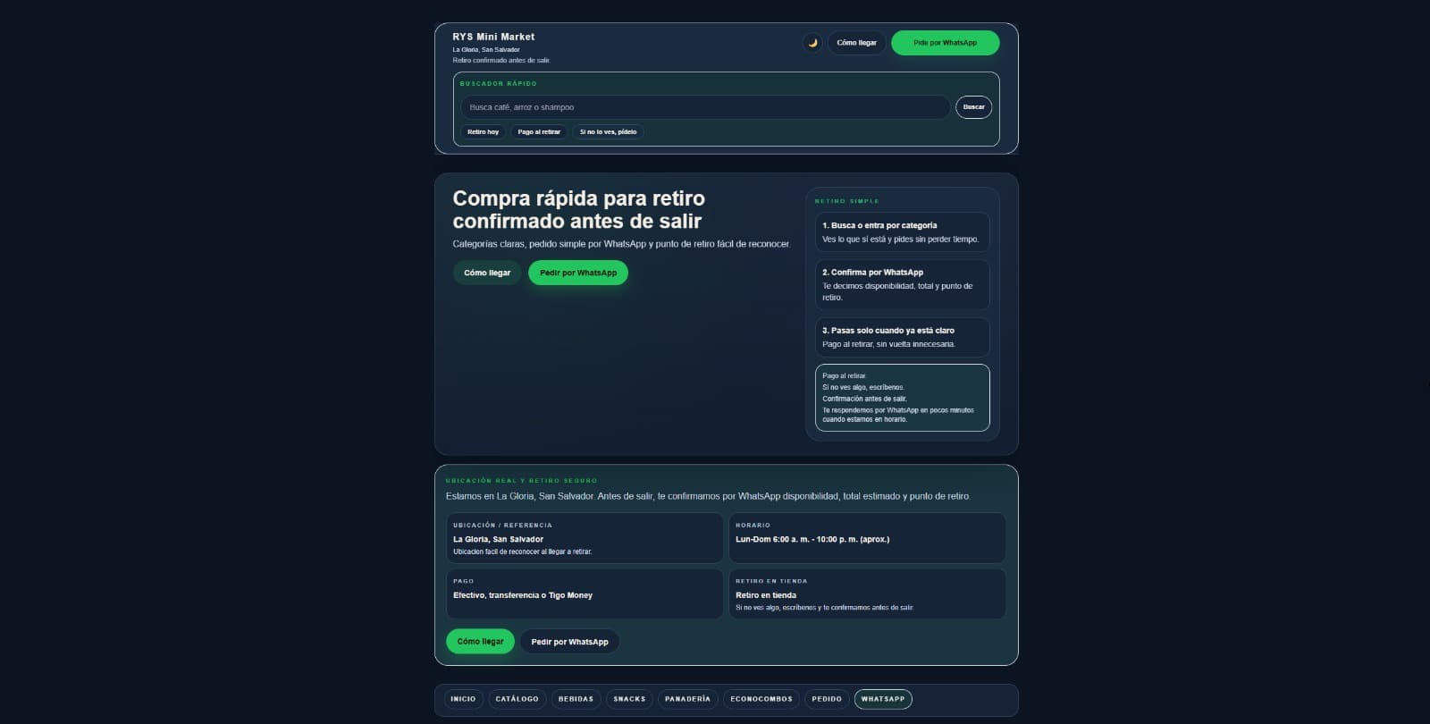 Captura real desktop de RYS Minimarket